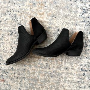 Black Snake Ankle Booties